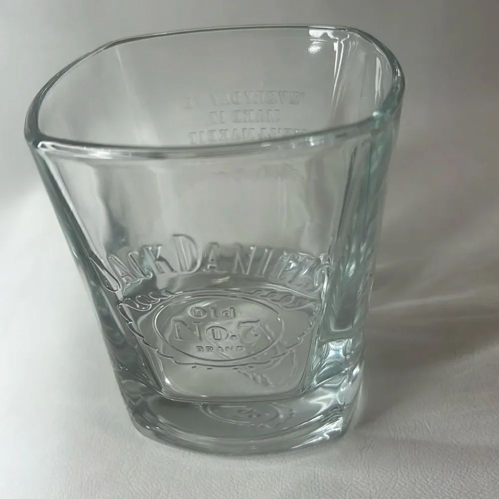 Jack Daniel’s Whiskey Rocks Glass Old No 7 Brand 8 Oz Engraved 3 1/2 In Tall Bar
